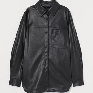 H&M Vegan PU Shirt Jacket